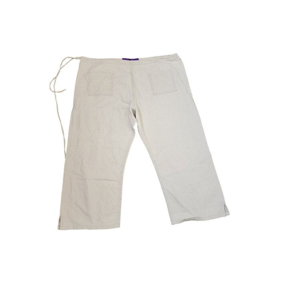 Vintage Y2K Gypsy Jeans Drawstring Cropped Capri Wide Legged Pants Womens Size L